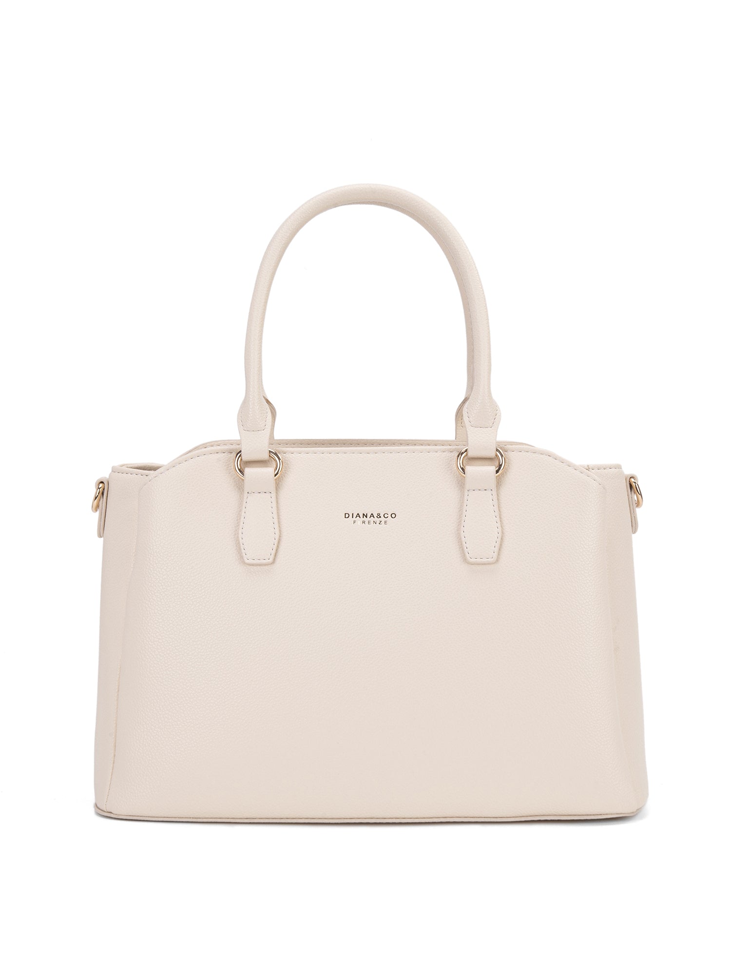 Borsa a mano da donna 100% pelle vegana PU 711-5PT-BEIGE Diana&co