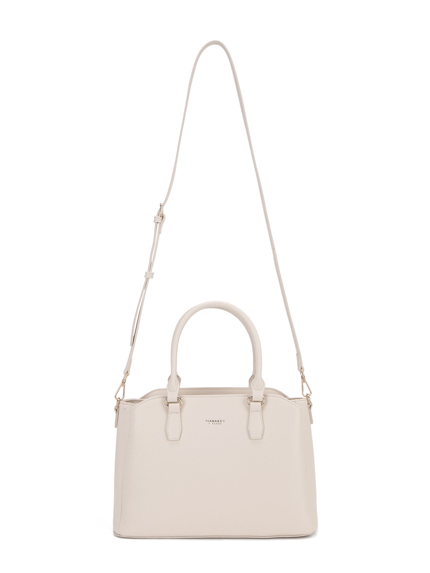 Borsa a mano da donna 100% pelle vegana PU 711-5PT-BEIGE Diana&co