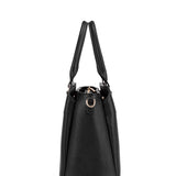 Borsa a mano da donna 100% pelle vegana PU 711-5PT-BLACK Diana&co