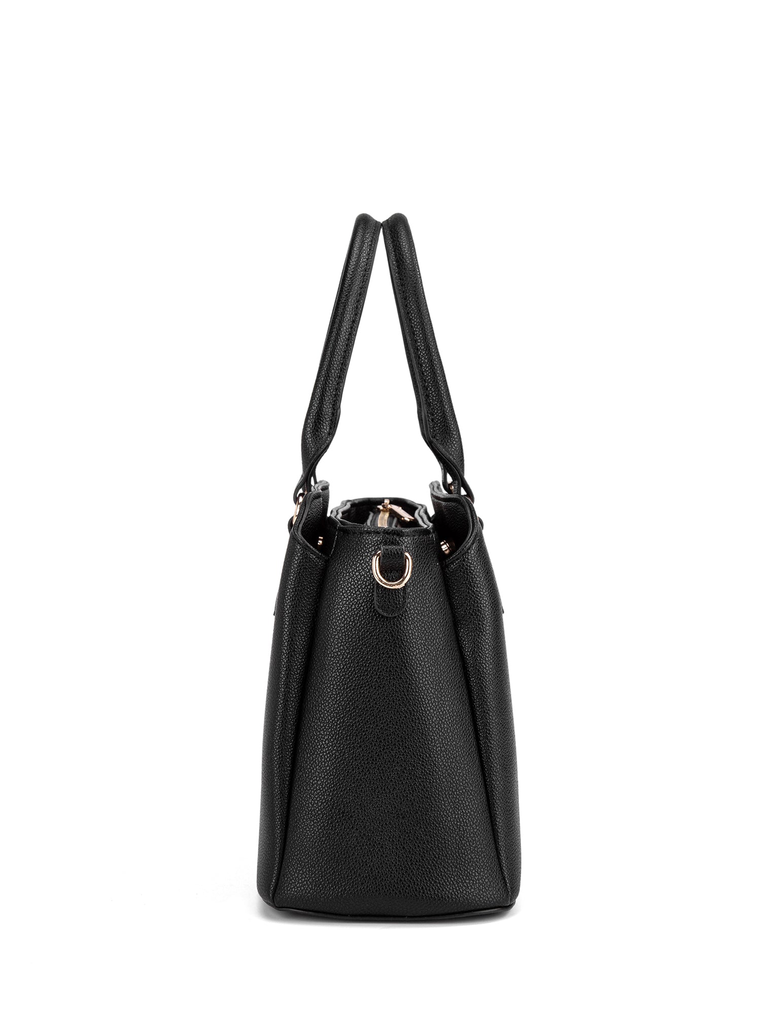 Borsa a mano da donna 100% pelle vegana PU 711-5PT-BLACK Diana&co