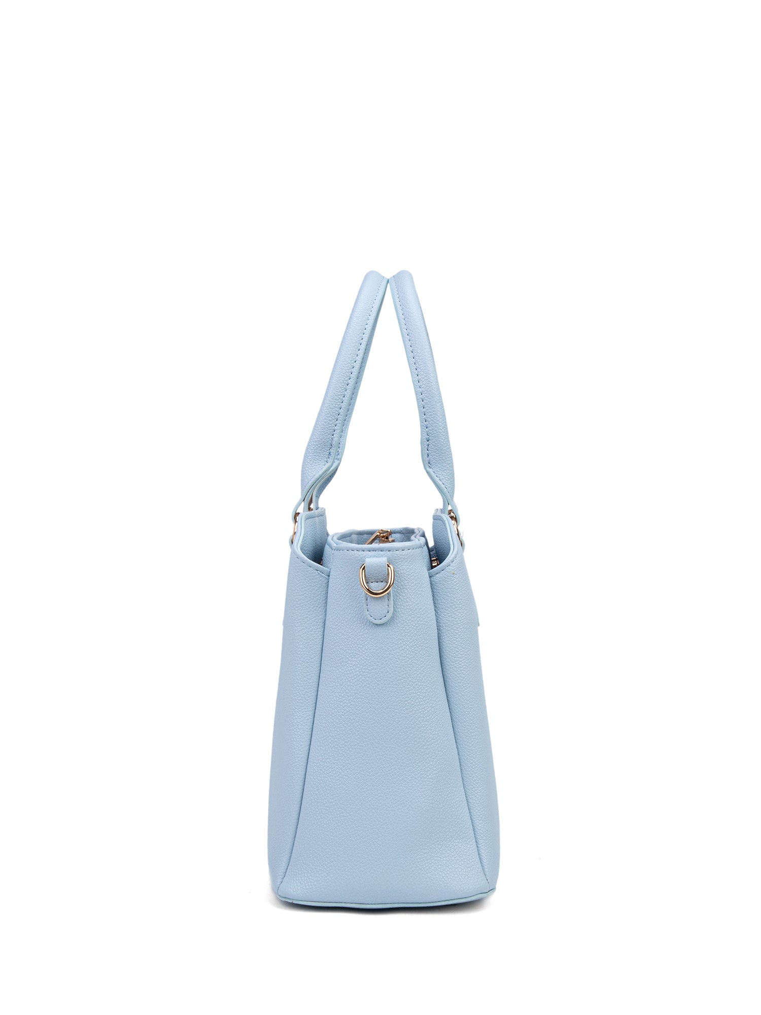 Borsa a mano da donna 100% pelle vegana PU 711-5PT-LIGHT BLUE Diana&co