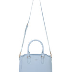 Borsa a mano da donna 100% pelle vegana PU 711-5PT-LIGHT BLUE Diana&co