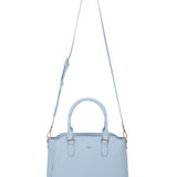Borsa a mano da donna 100% pelle vegana PU 711-5PT-LIGHT BLUE Diana&co