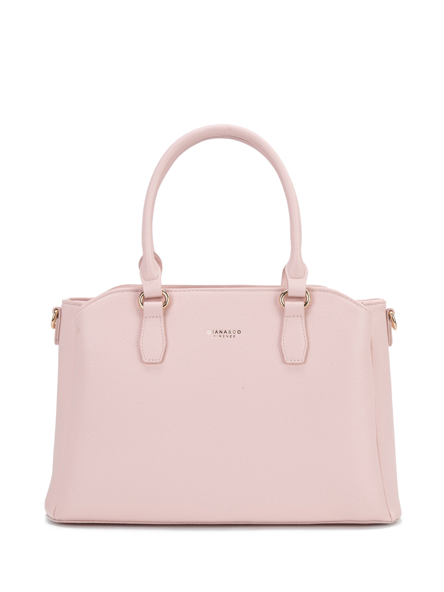 Borsa a mano da donna 100% pelle vegana PU 711-5PT-LIGHT PINK Diana&co