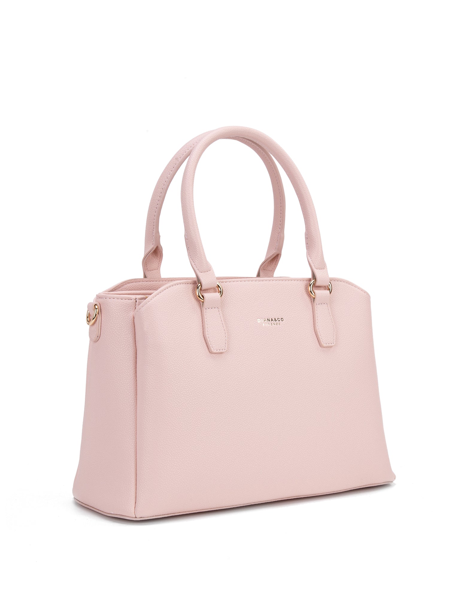 Borsa a mano da donna 100% pelle vegana PU 711-5PT-LIGHT PINK Diana&co