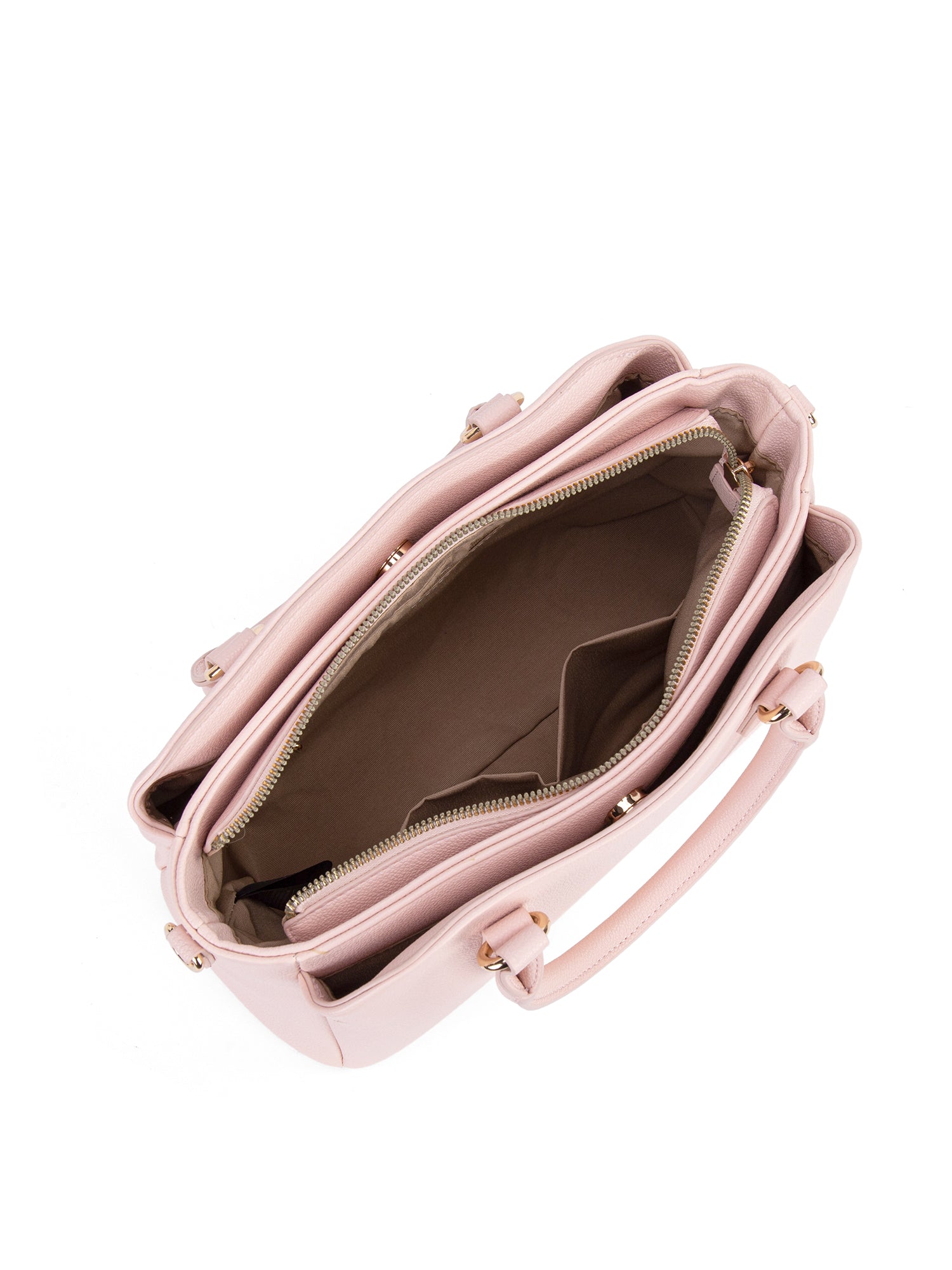 Borsa a mano da donna 100% pelle vegana PU 711-5PT-LIGHT PINK Diana&co