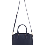 Borsa a mano da donna 100% pelle vegana PU 711-5PT-NAVY BLUE Diana&co