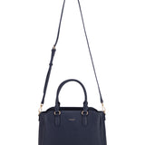 Borsa a mano da donna 100% pelle vegana PU 711-5PT-NAVY BLUE Diana&co