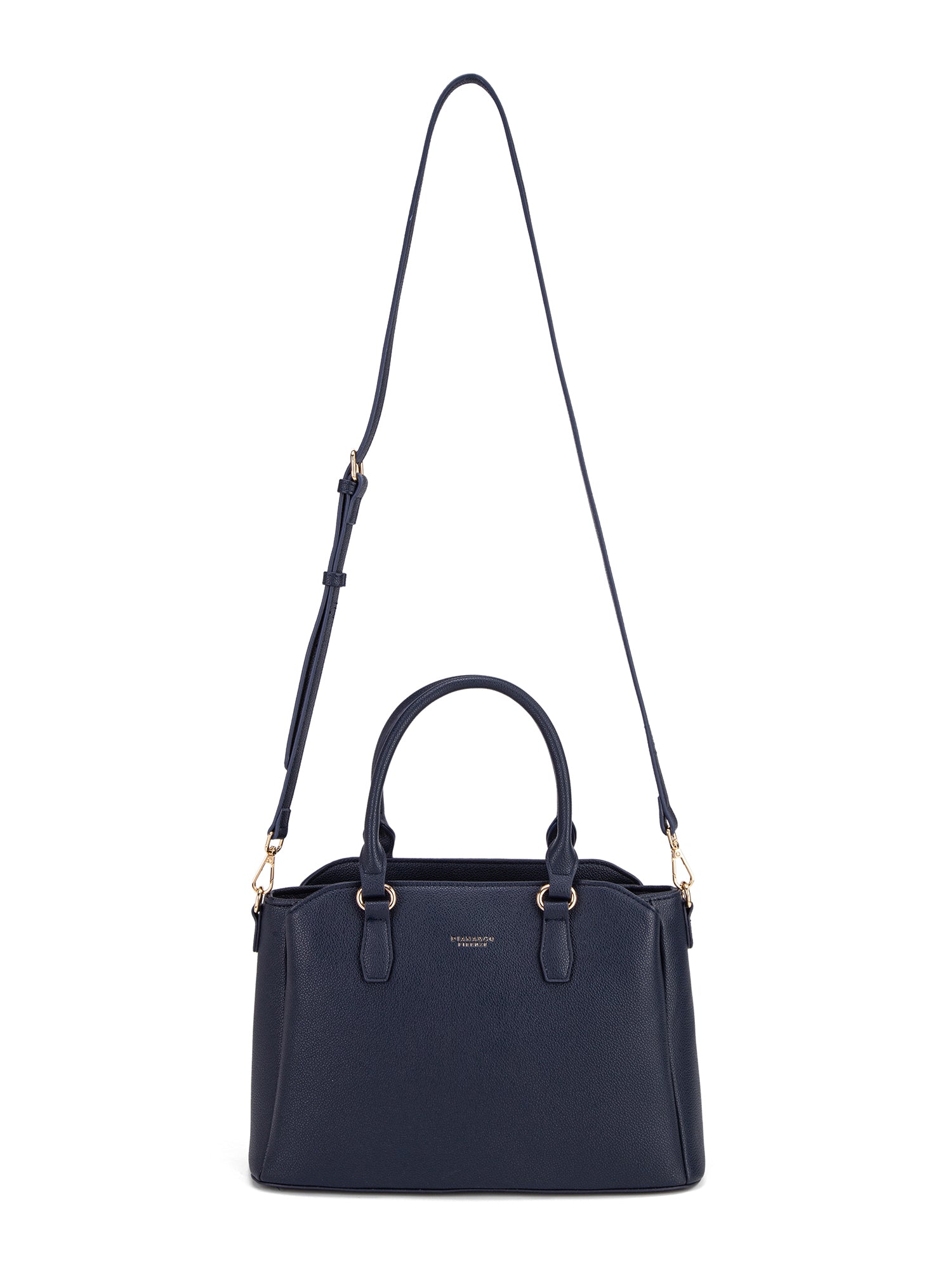 Borsa a mano da donna 100% pelle vegana PU 711-5PT-NAVY BLUE Diana&co