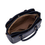 Borsa a mano da donna 100% pelle vegana PU 711-5PT-NAVY BLUE Diana&co