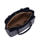 Borsa a mano da donna 100% pelle vegana PU 711-5PT-NAVY BLUE Diana&co