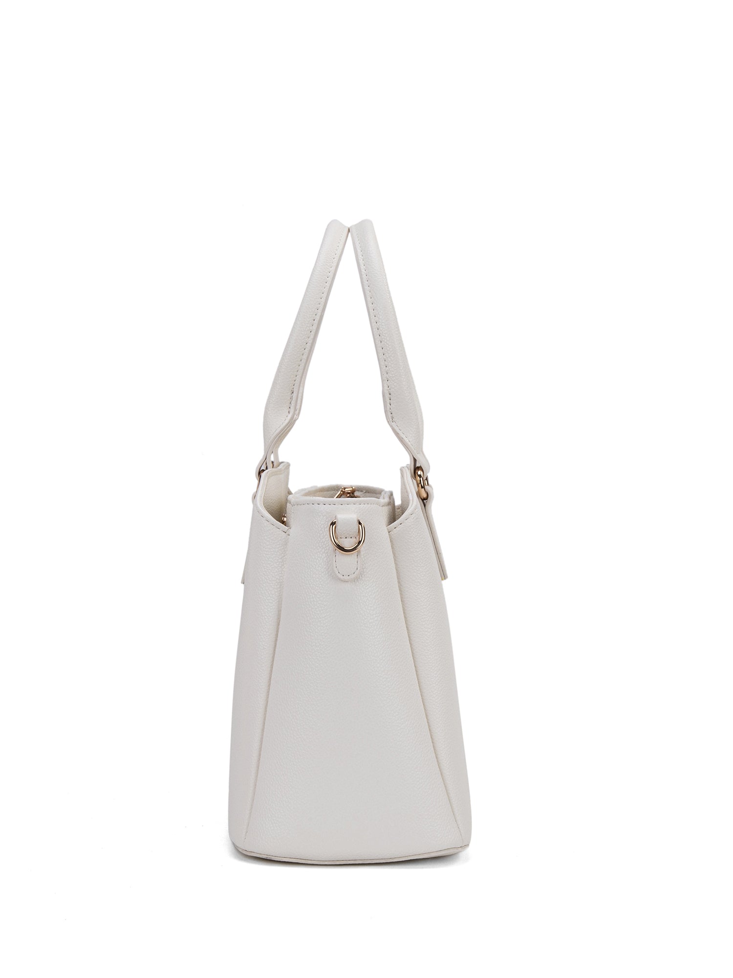 Borsa a mano da donna 100% pelle vegana PU 711-5PT-WHITE Diana&co