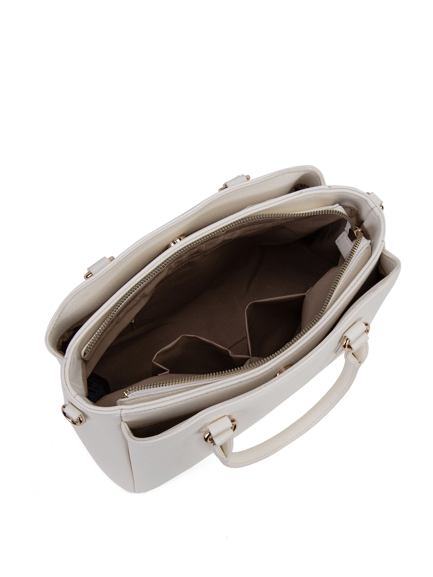 Borsa a mano da donna 100% pelle vegana PU 711-5PT-WHITE Diana&co