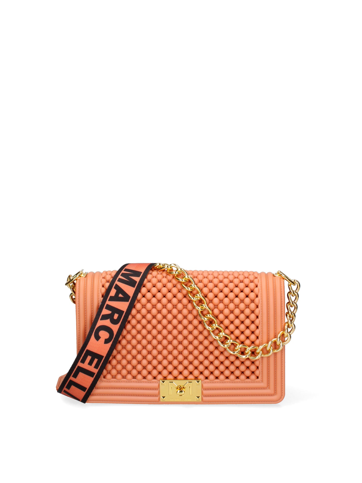 Borsa a mano da donna 100% Pvc FLAT-M-BALL 24-DARK RUST - GOLD Marc Ellis