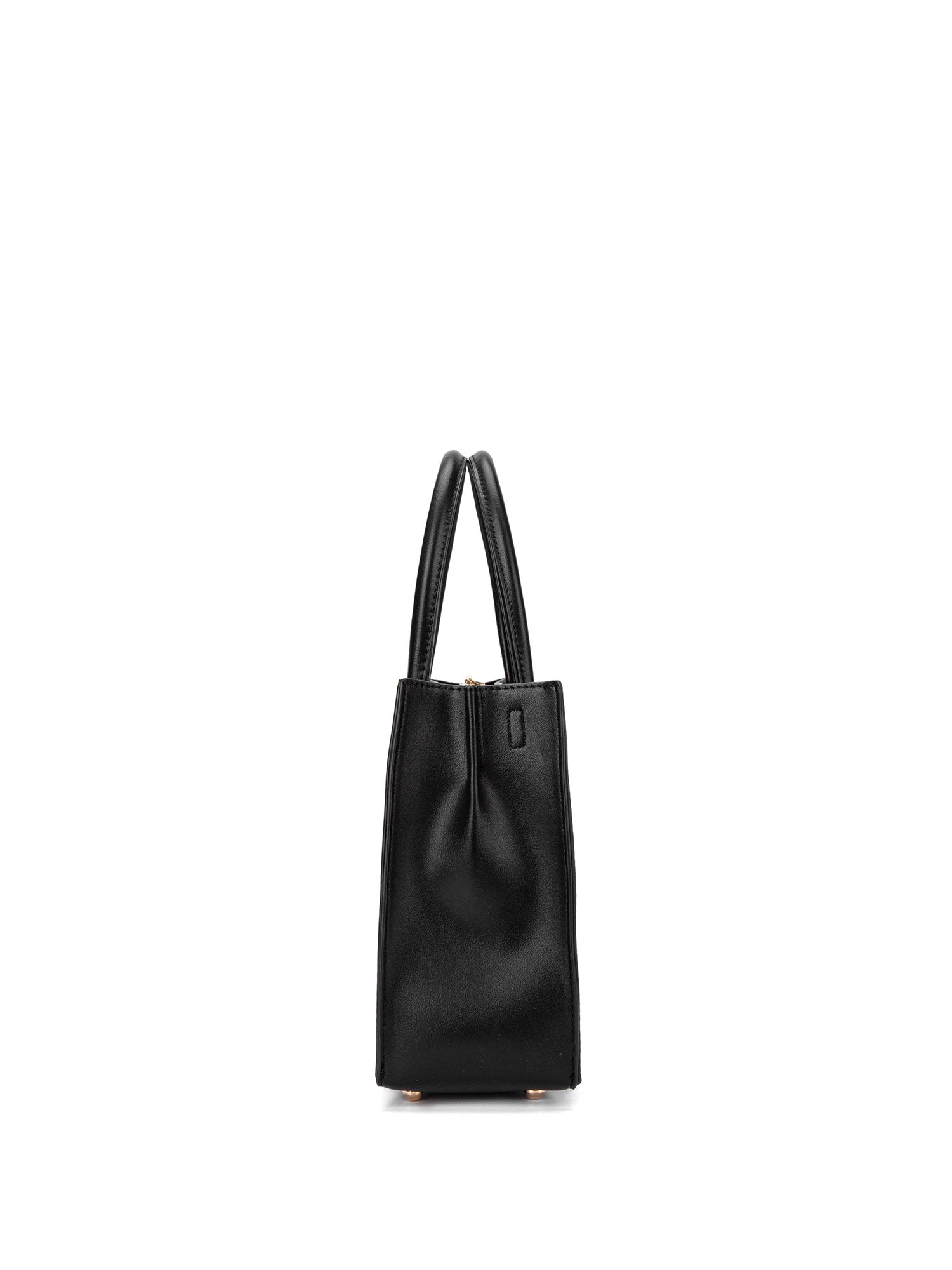 Borsa a mano da donna 100% pelle vegana PU 713-1PT-BLACK Diana&co