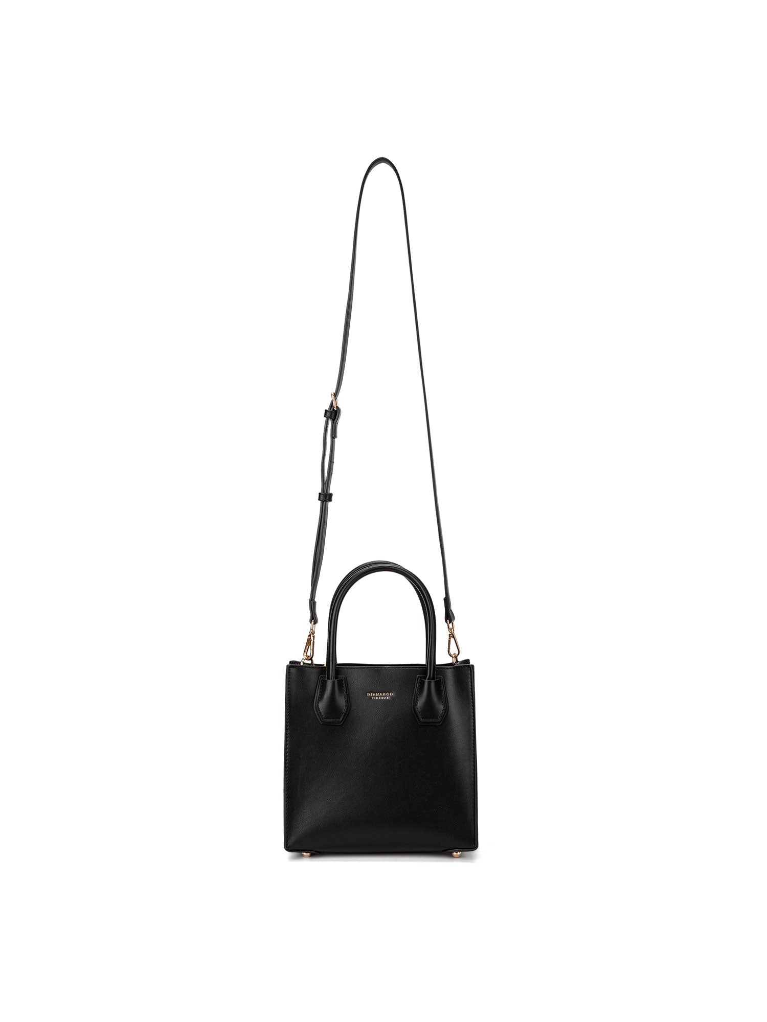 Borsa a mano da donna 100% pelle vegana PU 713-1PT-BLACK Diana&co