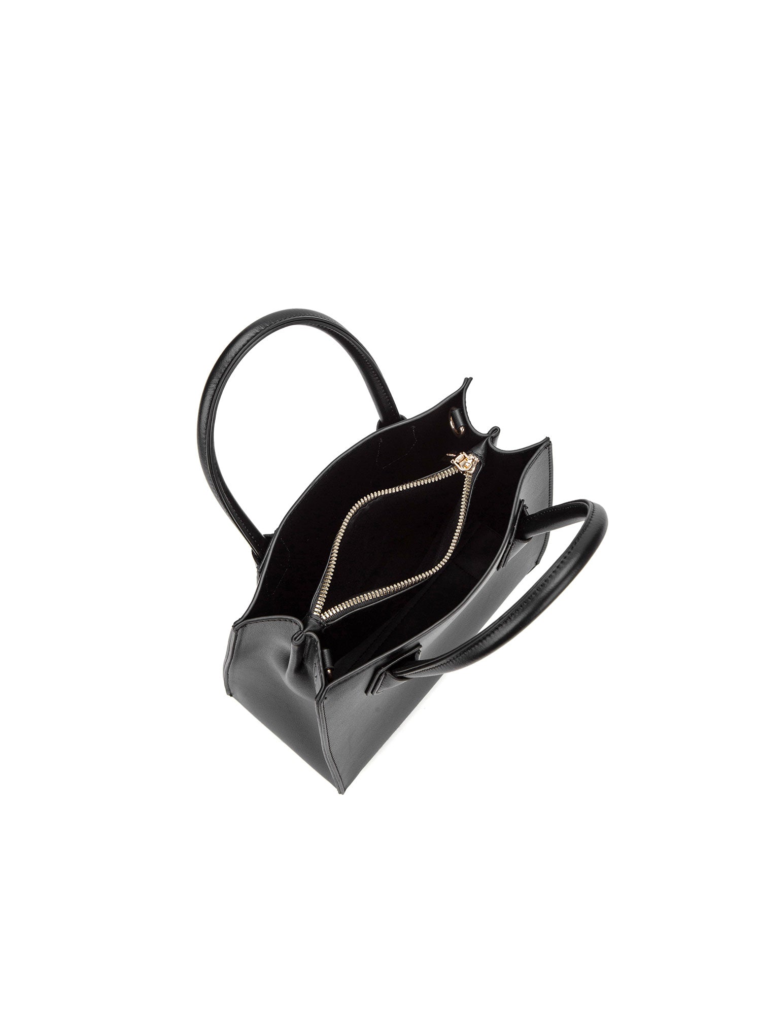 Borsa a mano da donna 100% pelle vegana PU 713-1PT-BLACK Diana&co