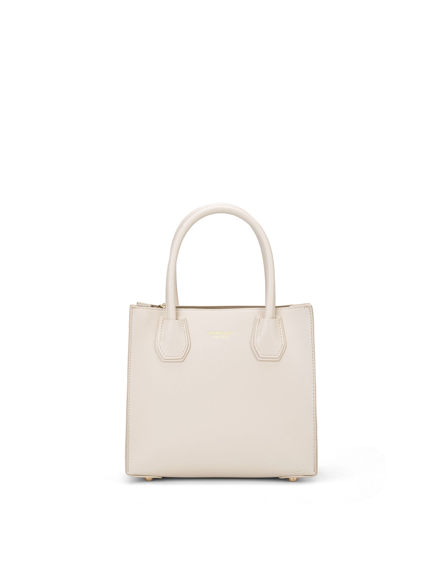 Borsa a mano da donna 100% pelle vegana PU 713-1PT-CREAM Diana&co