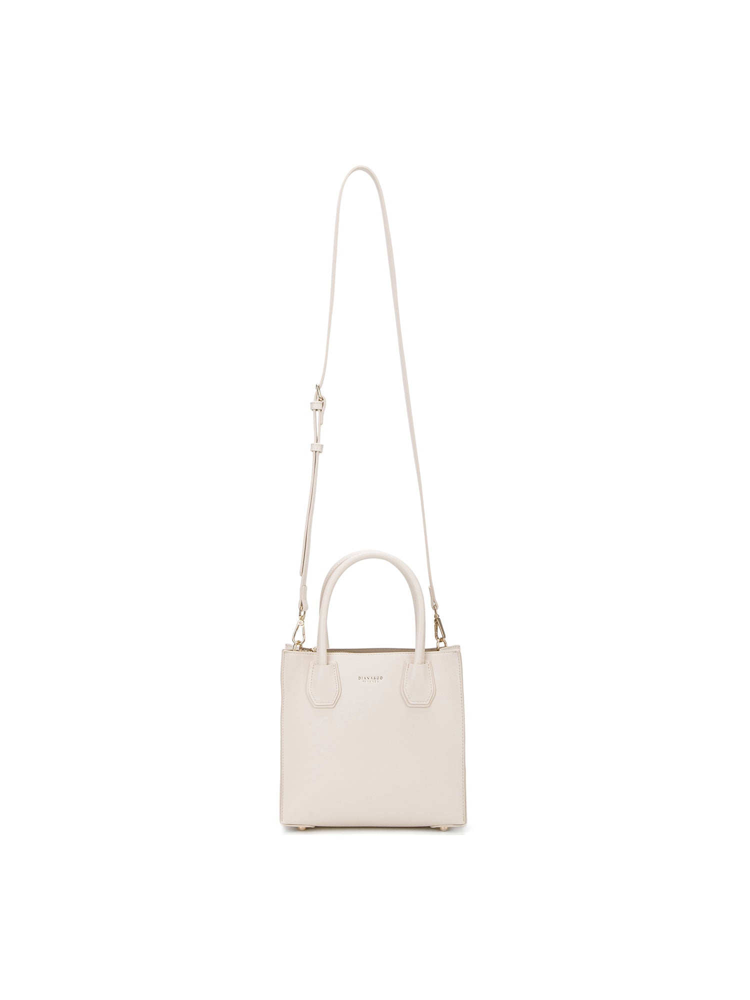 Borsa a mano da donna 100% pelle vegana PU 713-1PT-CREAM Diana&co