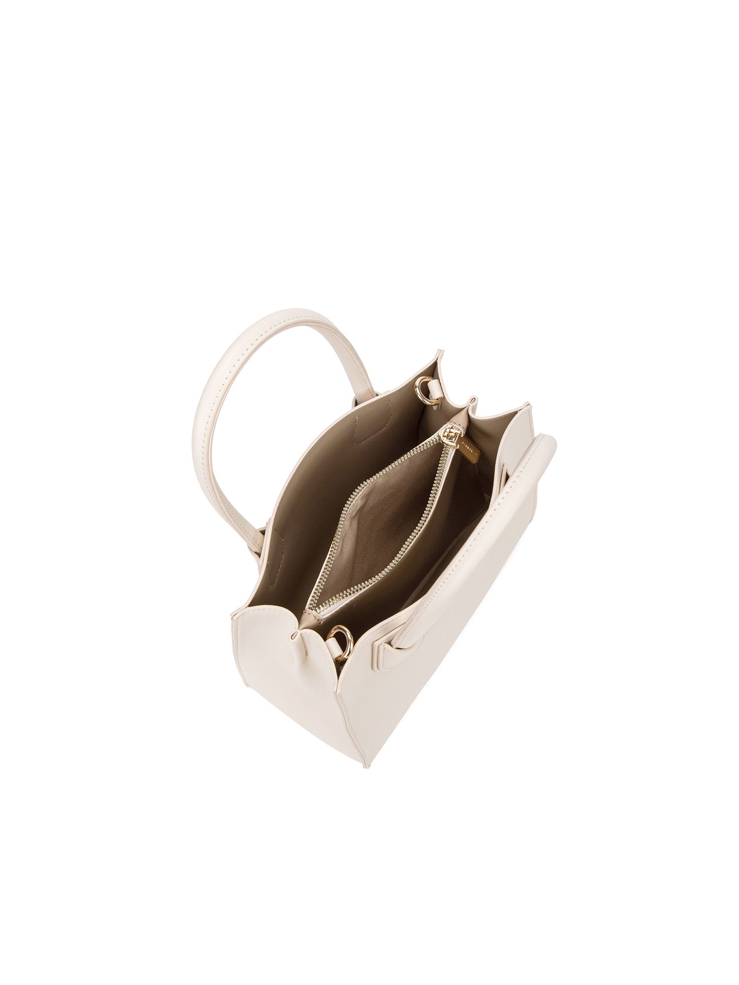 Borsa a mano da donna 100% pelle vegana PU 713-1PT-CREAM Diana&co