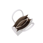 Borsa a mano da donna 100% pelle vegana PU 713-1PT-WHITE Diana&co