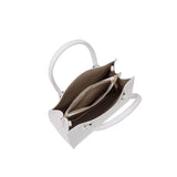 Borsa a mano da donna 100% pelle vegana PU 713-1PT-WHITE Diana&co