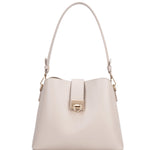 Borsa a spalla da donna 100% pelle vegana PU 713-3PT-BEIGE Diana&co