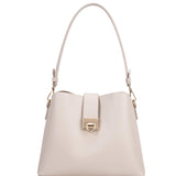 Borsa a spalla da donna 100% pelle vegana PU 713-3PT-BEIGE Diana&co