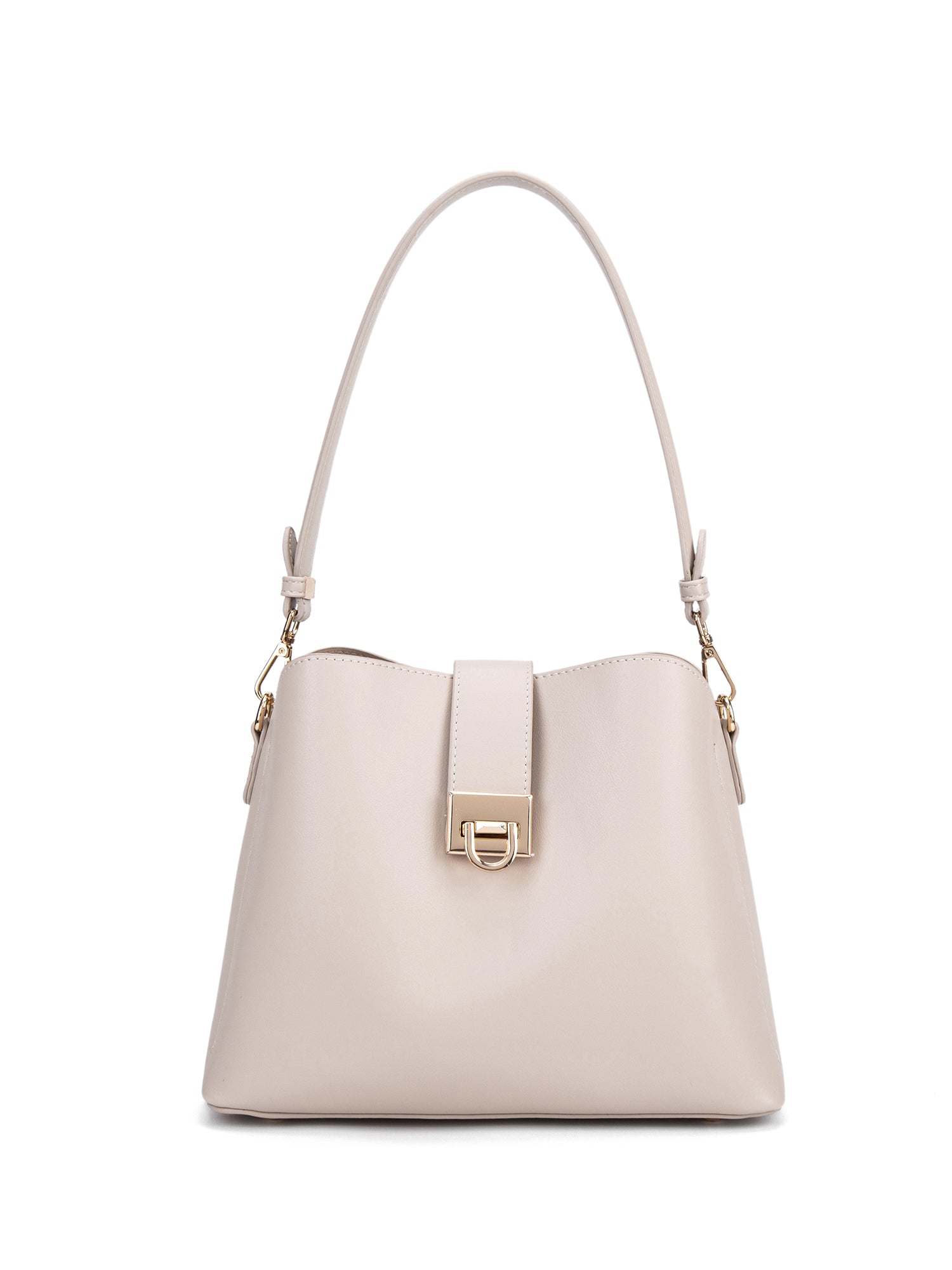 Borsa a spalla da donna 100% pelle vegana PU 713-3PT-BEIGE Diana&co