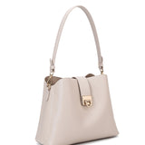 Borsa a spalla da donna 100% pelle vegana PU 713-3PT-BEIGE Diana&co