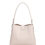 Borsa a spalla da donna 100% pelle vegana PU 713-3PT-BEIGE Diana&co