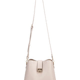 Borsa a spalla da donna 100% pelle vegana PU 713-3PT-BEIGE Diana&co