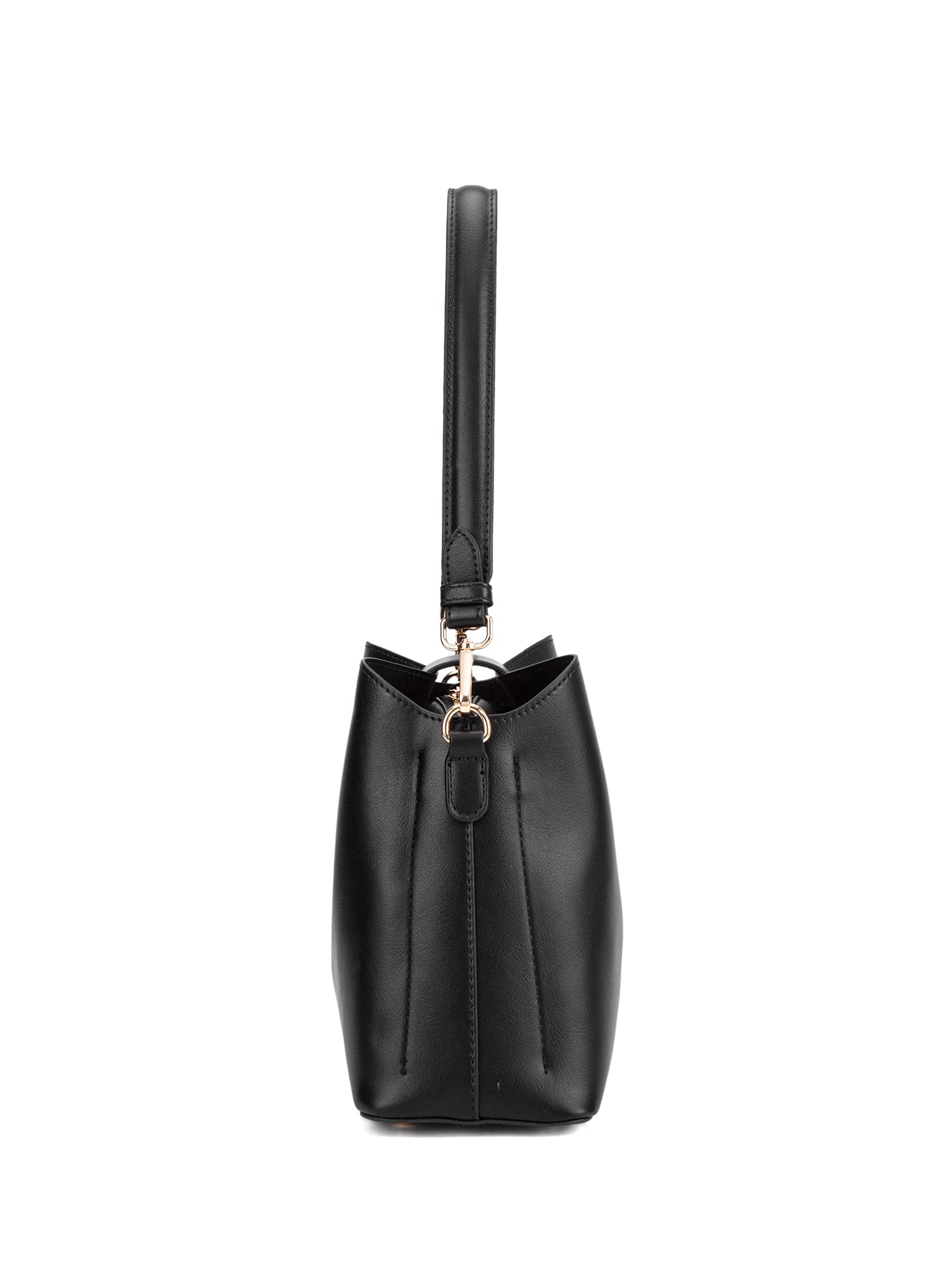 Borsa a spalla da donna 100% pelle vegana PU 713-3PT-BLACK Diana&co