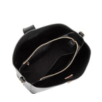 Borsa a spalla da donna 100% pelle vegana PU 713-3PT-BLACK Diana&co