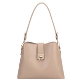 Borsa a spalla da donna 100% pelle vegana PU 713-3PT-CAFFELATTE Diana&co