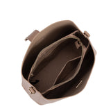 Borsa a spalla da donna 100% pelle vegana PU 713-3PT-CAFFELATTE Diana&co