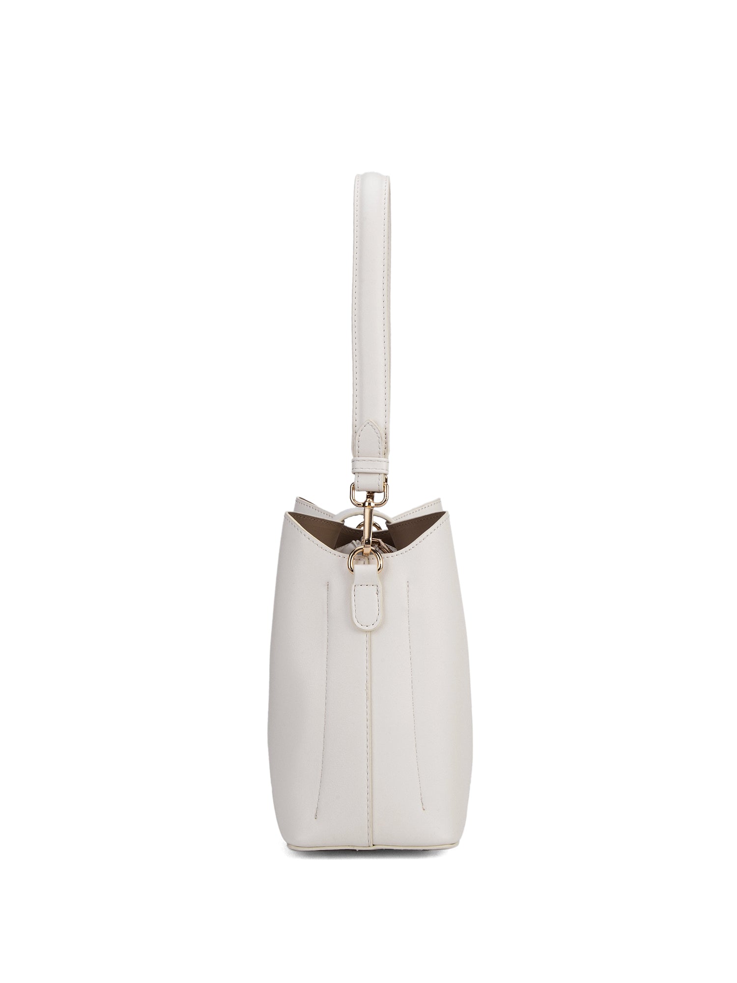Borsa a spalla da donna 100% pelle vegana PU 713-3PT-IVORY Diana&co