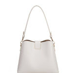 Borsa a spalla da donna 100% pelle vegana PU 713-3PT-IVORY Diana&co