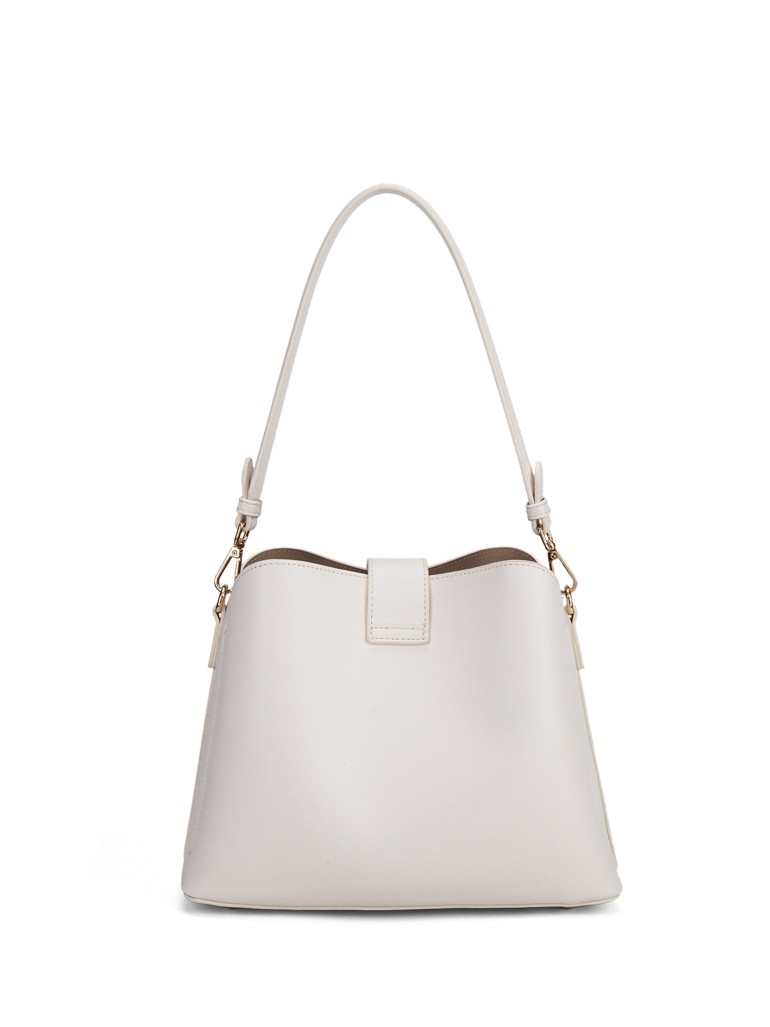 Borsa a spalla da donna 100% pelle vegana PU 713-3PT-IVORY Diana&co