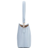 Borsa a spalla da donna 100% pelle vegana PU 713-3PT-LIGHTBLUE Diana&co