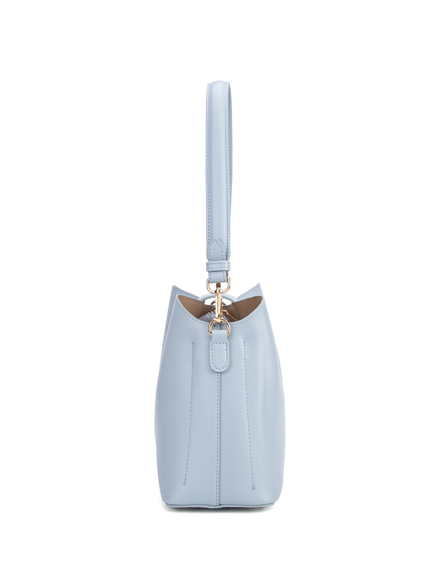 Borsa a spalla da donna 100% pelle vegana PU 713-3PT-LIGHTBLUE Diana&co