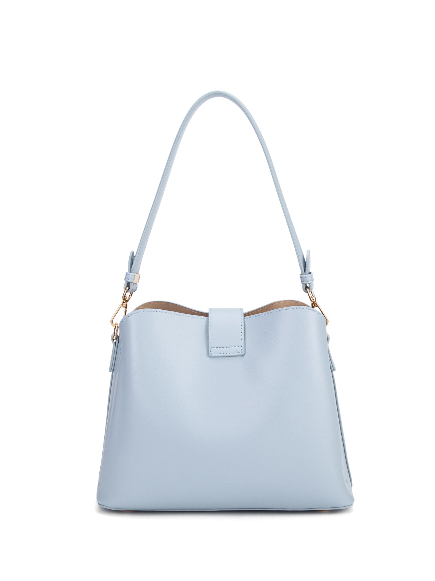 Borsa a spalla da donna 100% pelle vegana PU 713-3PT-LIGHTBLUE Diana&co