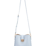 Borsa a spalla da donna 100% pelle vegana PU 713-3PT-LIGHTBLUE Diana&co