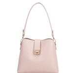 Borsa a spalla da donna 100% pelle vegana PU 713-3PT-ROSE Diana&co