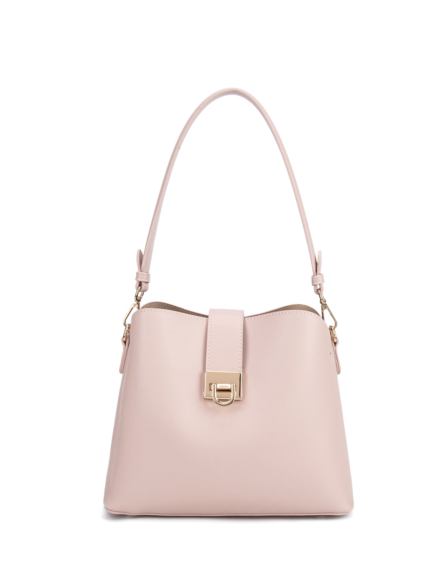Borsa a spalla da donna 100% pelle vegana PU 713-3PT-ROSE Diana&co