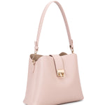 Borsa a spalla da donna 100% pelle vegana PU 713-3PT-ROSE Diana&co