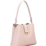 Borsa a spalla da donna 100% pelle vegana PU 713-3PT-ROSE Diana&co
