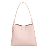 Borsa a spalla da donna 100% pelle vegana PU 713-3PT-ROSE Diana&co