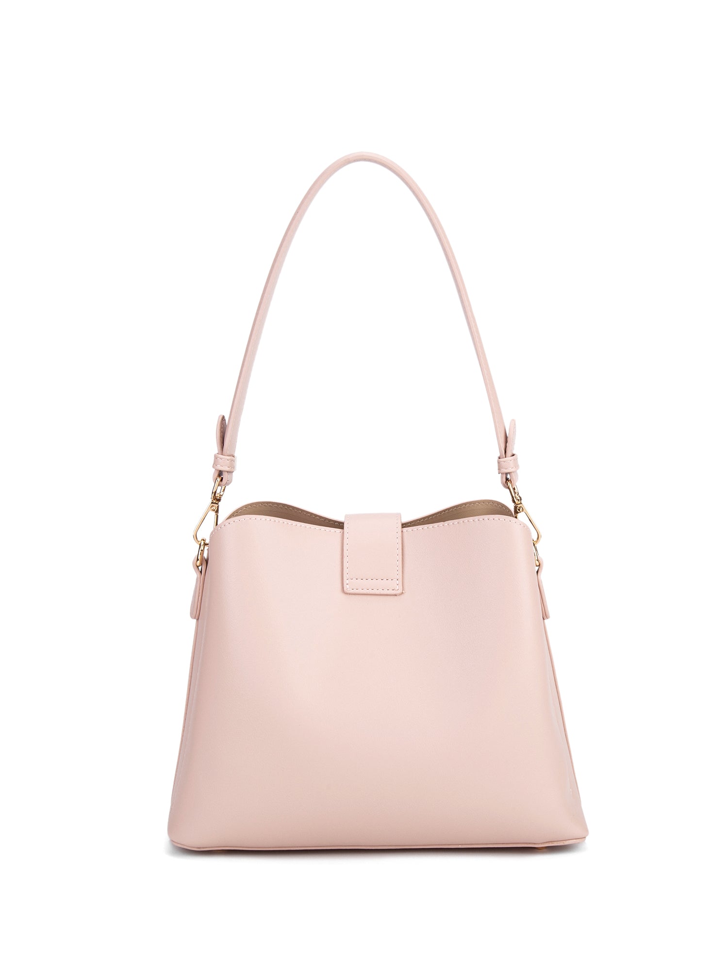 Borsa a spalla da donna 100% pelle vegana PU 713-3PT-ROSE Diana&co