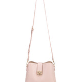 Borsa a spalla da donna 100% pelle vegana PU 713-3PT-ROSE Diana&co